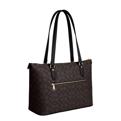 Bolsa Coach Gallery Tote In Signature Canvas Brown