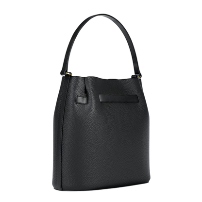 Bolsa Michael Kors Carson Medium Pebbled Leather Convertible Bucket Crossbody Bag Black