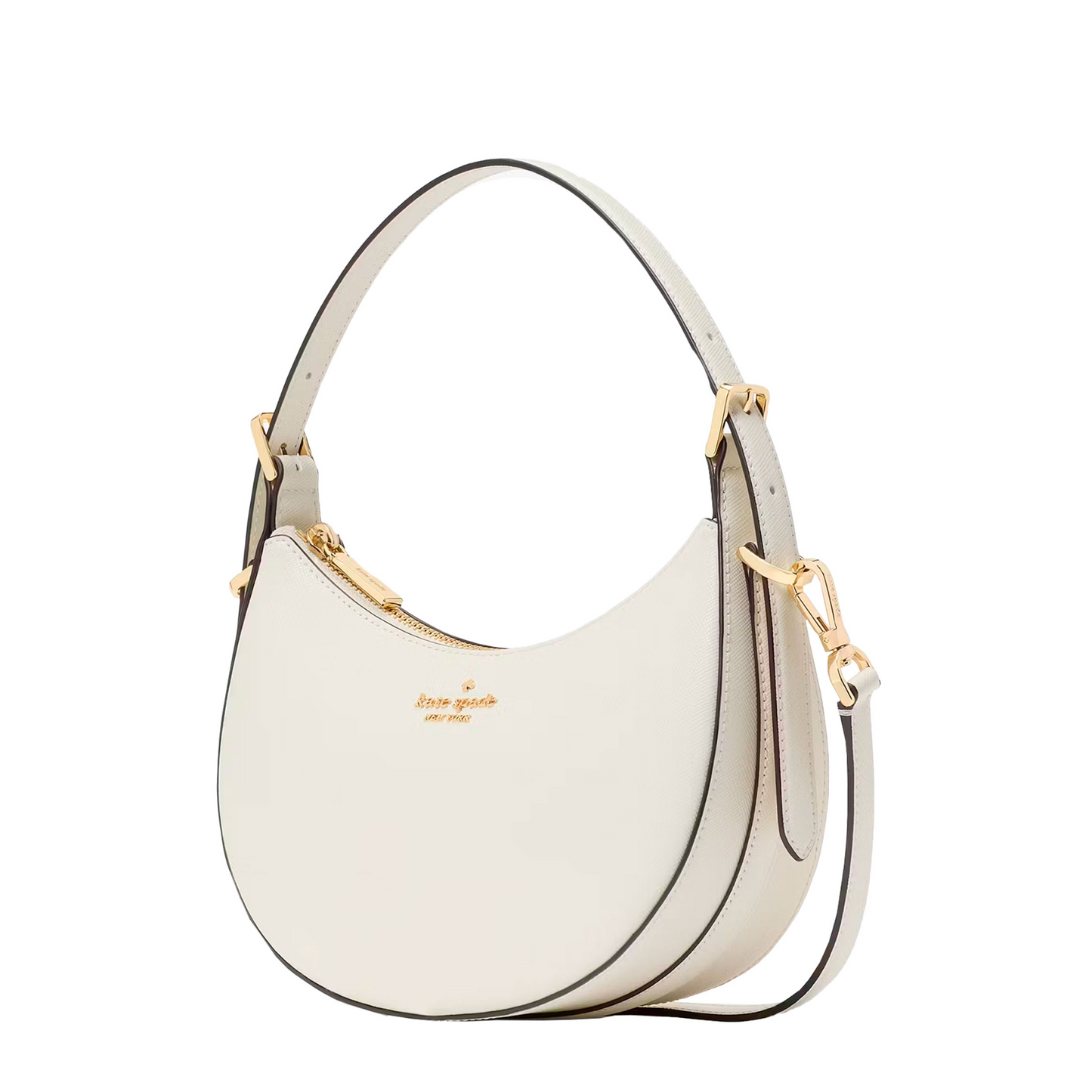 Bolsa Kate Spade Madison Saffiano Leather Crescent Shoulder Bag Meringue