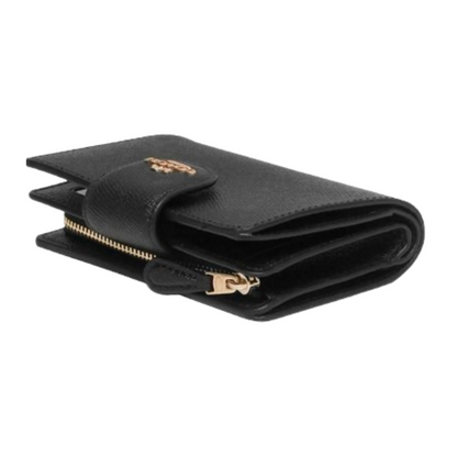 Cartera Coach Medium Corner Zip Wallet Black