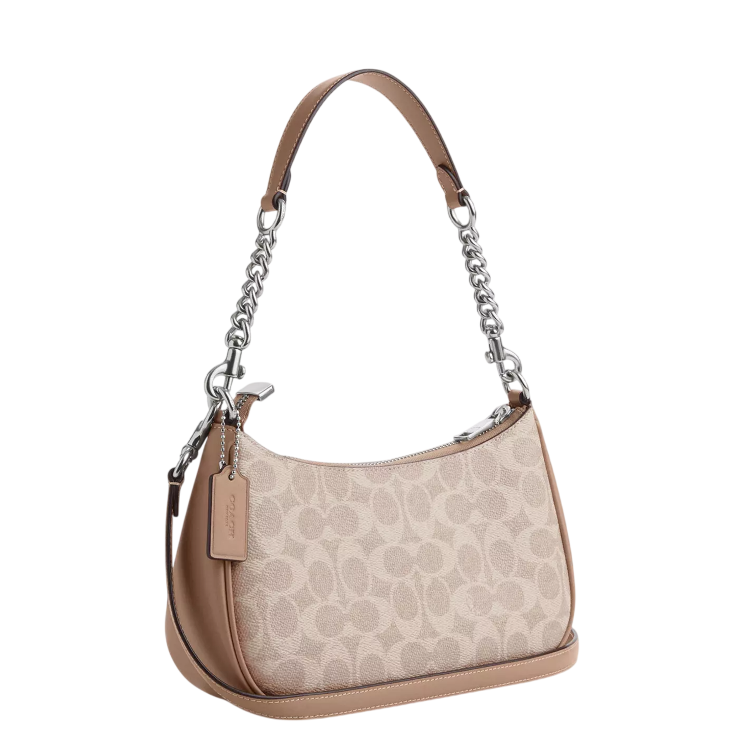 Bolsa Coach Teri Shoulder Bag In Signature Canvas Sand Taupe