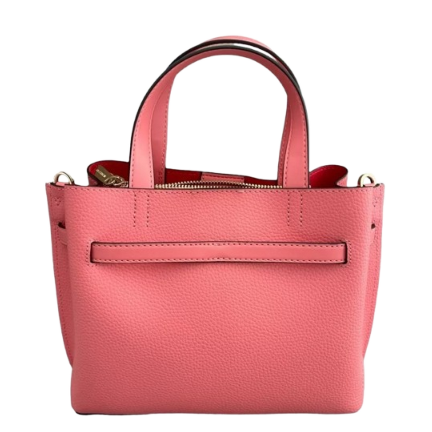 Bolsa Michael Kors Emilia Small Pebbled Leather Satchel Grapefruit