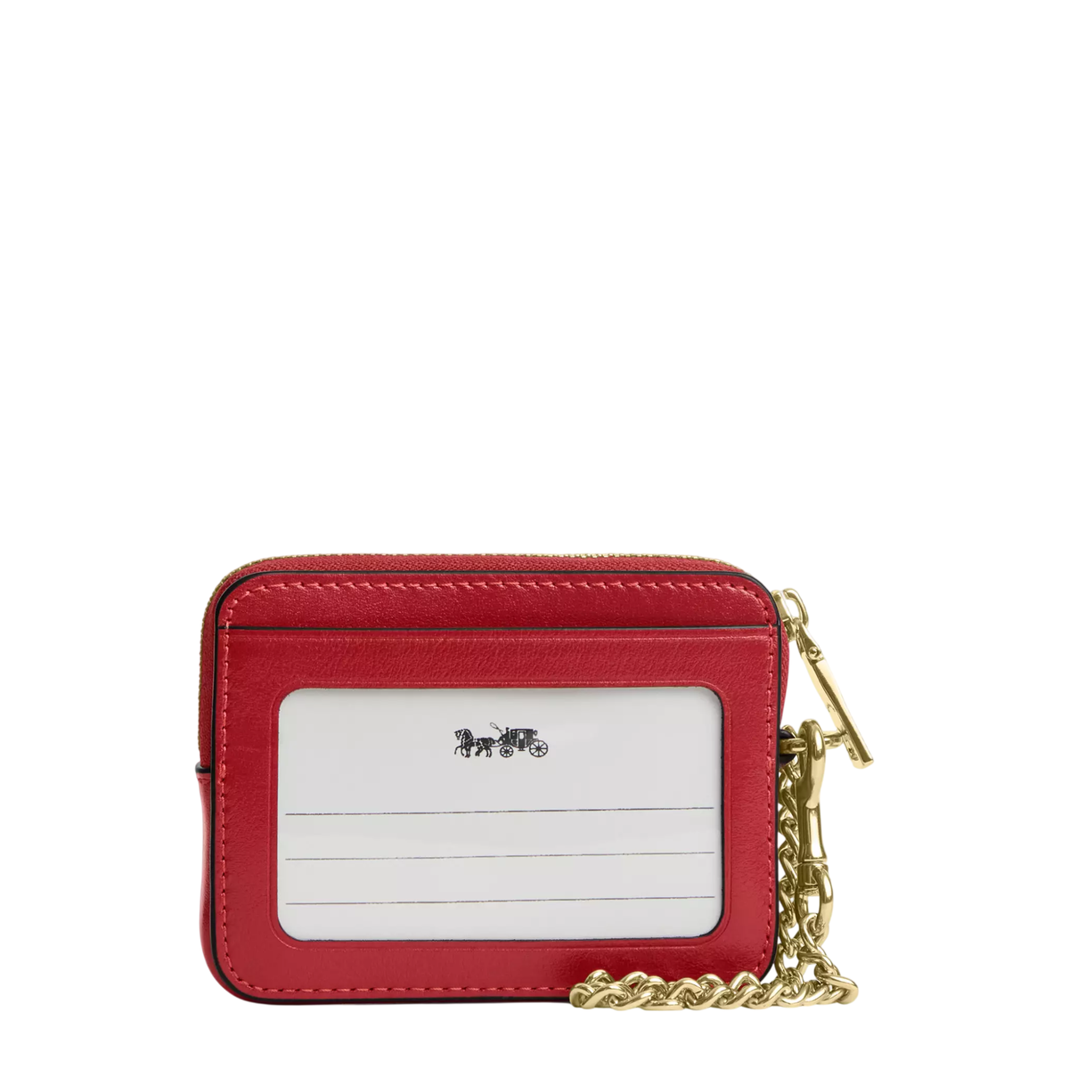 Mondero Coach Zip Card Case Poppy