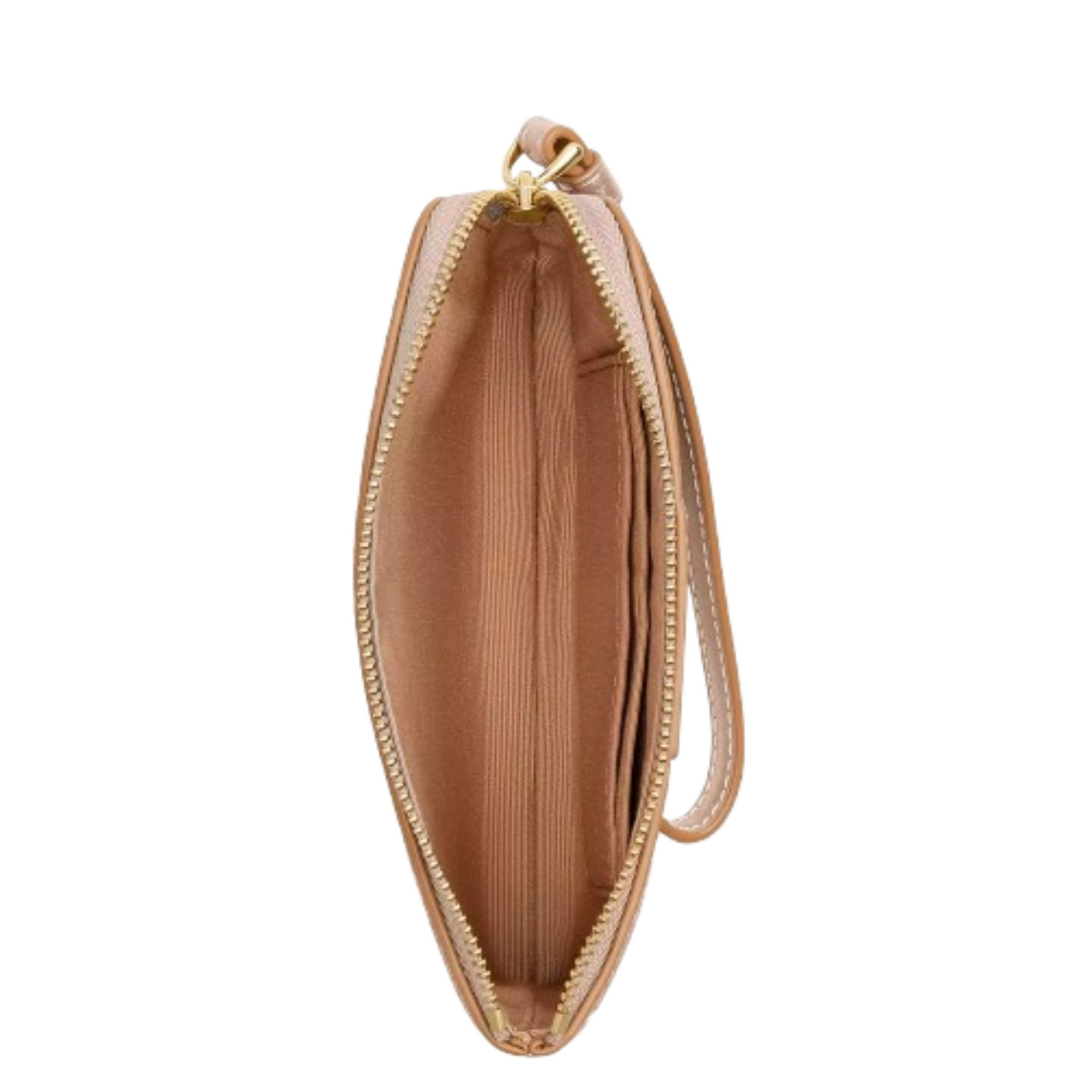 Monedero Corner Zip Wristlet Signature Canvas Light Champagne