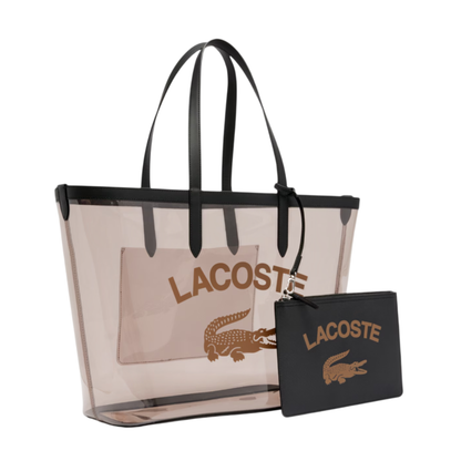 Bolsa Lacoste Large Anna Transparent Grained Tote