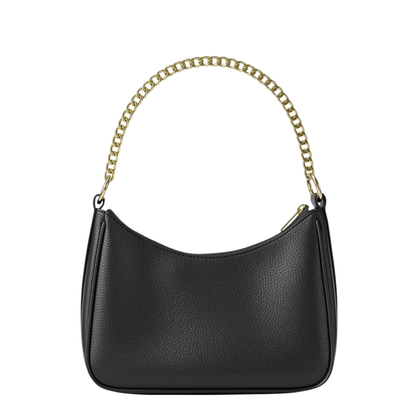 Bolsa Michael Kors Jet Set Large Peebled Leather Convertible Crossbody Bag Black