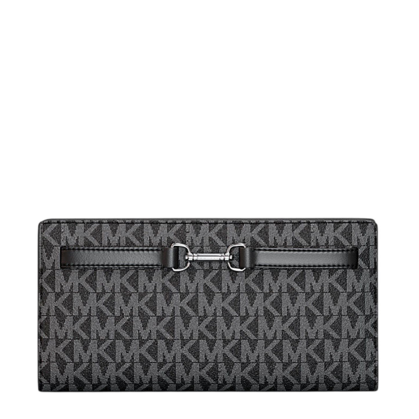 Cartera Michael Kors Carson Large Signature Logo Wallet Black