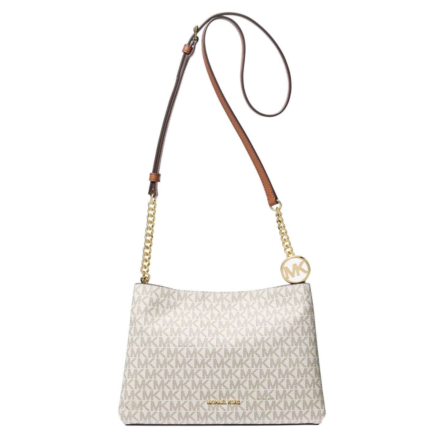 Bolsa Michael Kors Christina Small Signature Logo Crossbody Bag Vanilla