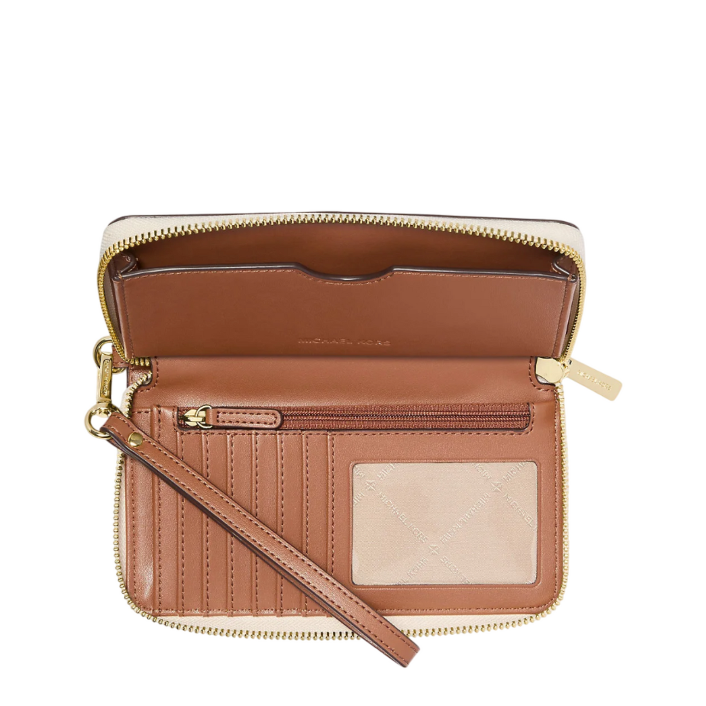 Cartera Michael Kors Jet Set Travel Logo Smartphone Wristlet Vanilla