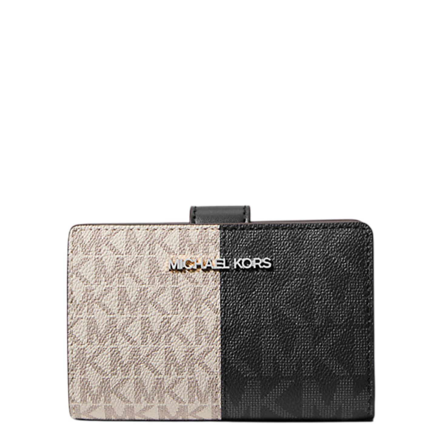Cartera Michael Kors Jet Set Medium Two-Tone Logo Wallet Black Multi