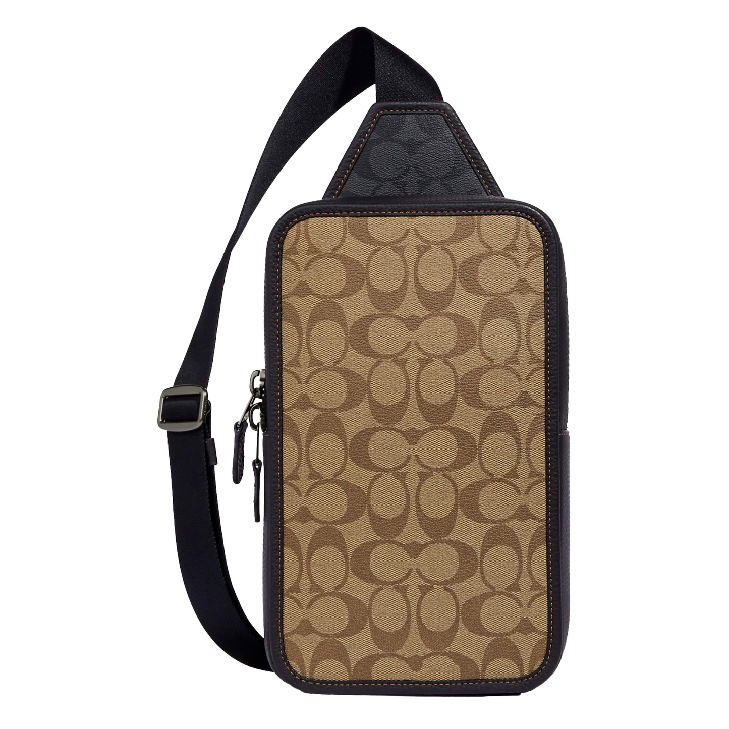 Bandolera Coach Sullivan Pack In Signature Canvas Khaki Charcoal
