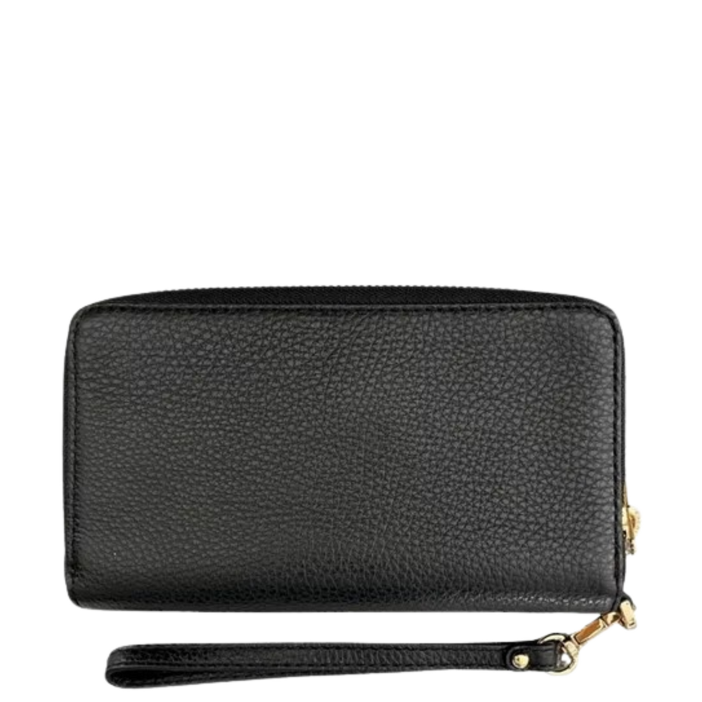 Cartera Michael Kors Large Pebbled Leather Smartphone Wristlet Black