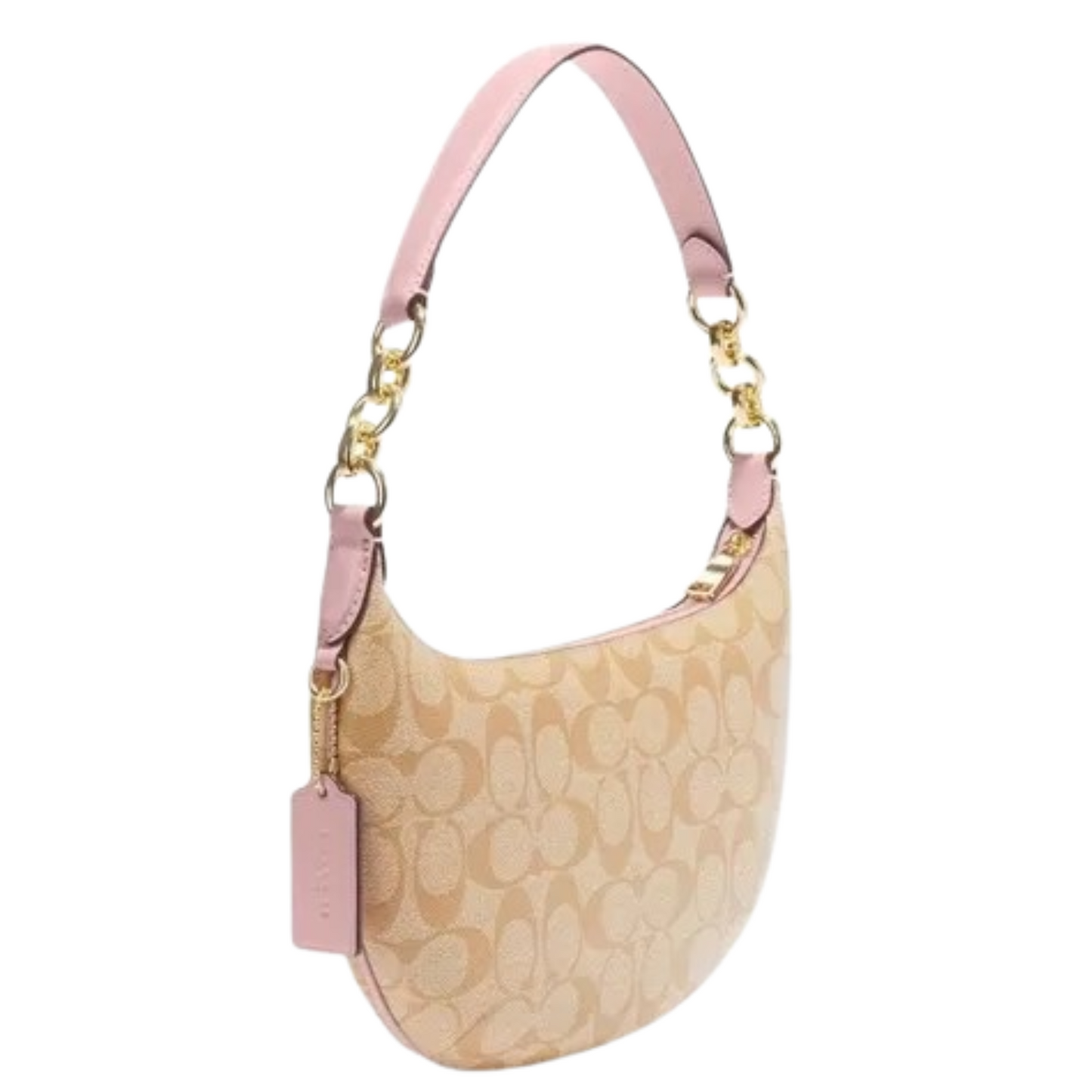 Bolsa Coach Payton Hobo In Signature Canvas Light Khaki Powder Pink