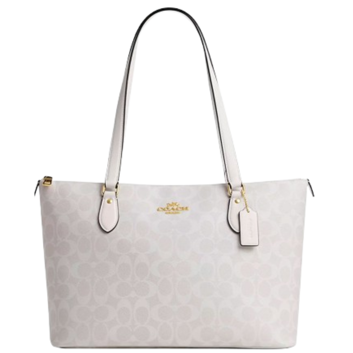 Bolsa Coach Gallery Tote In Signature Canvas Chalk Glacier White