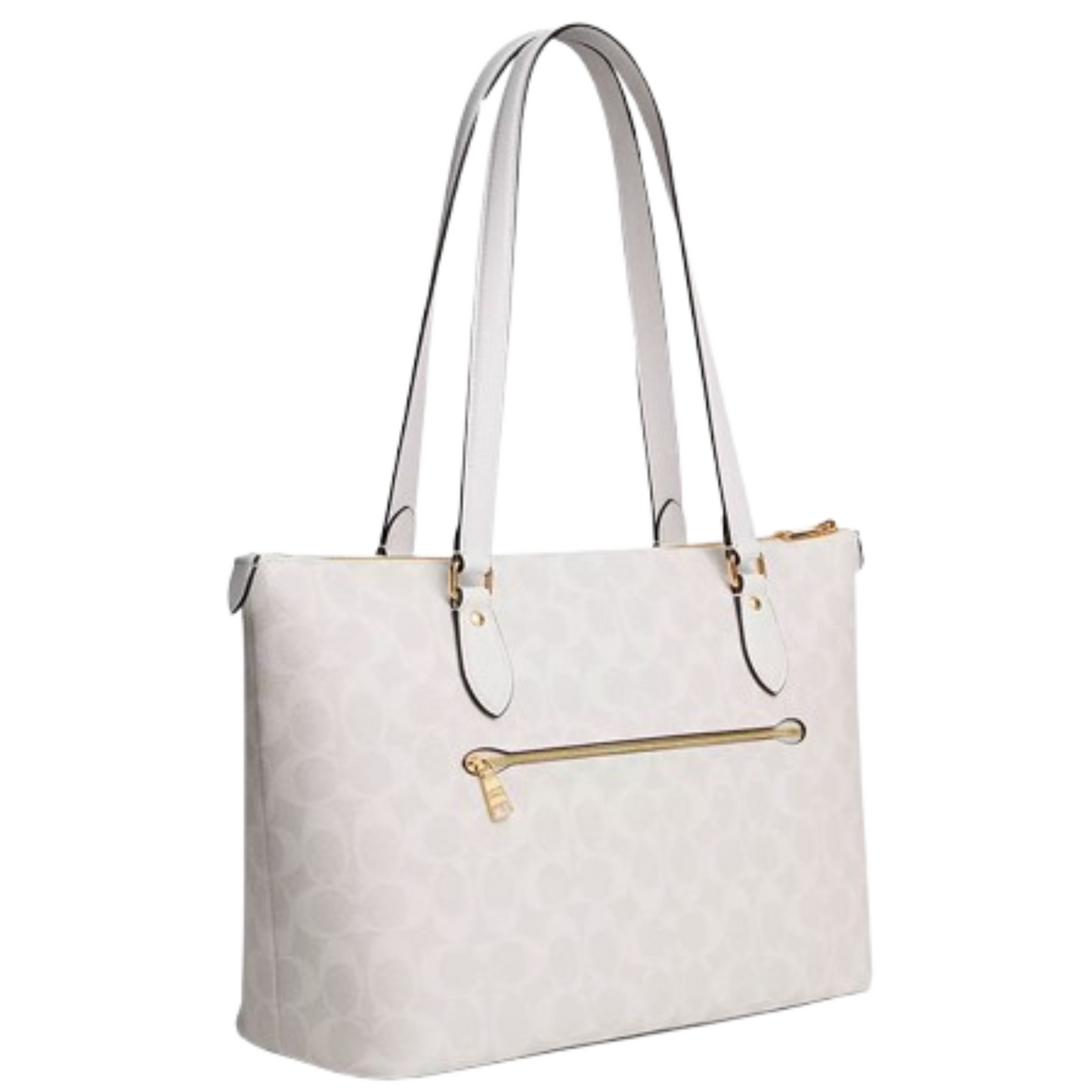 Bolsa Coach Gallery Tote In Signature Canvas Chalk Glacier White