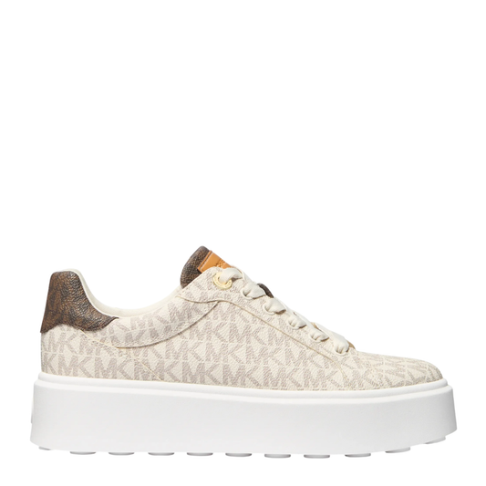 Tenis Michael Kors Romey Two-Tone Logo Platform Sneaker Vanilla