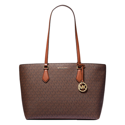 Bolsa Michael Kors Sheila Large Signature Logo Tote Bag Brown