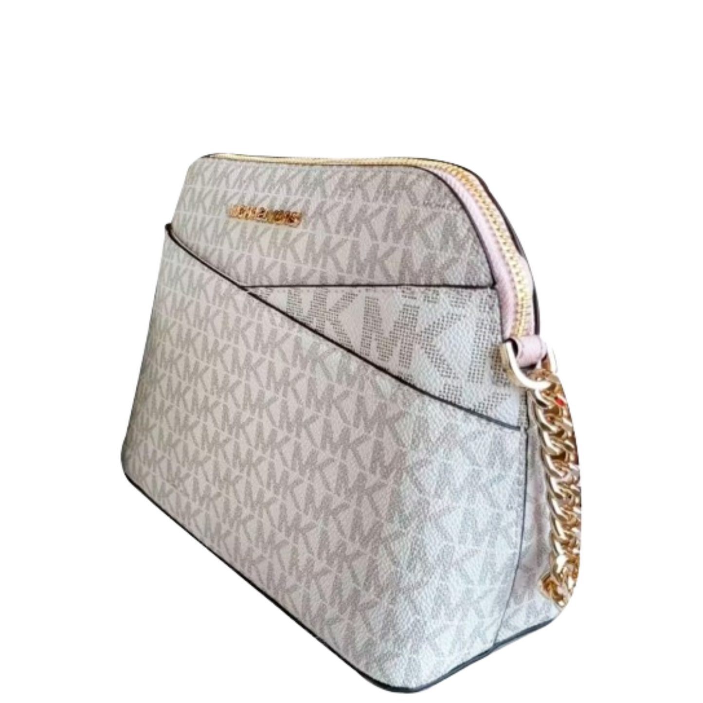 Bolsa Michael Kors Jet Set Travel Medium Logo Crossbody Dome Ivory