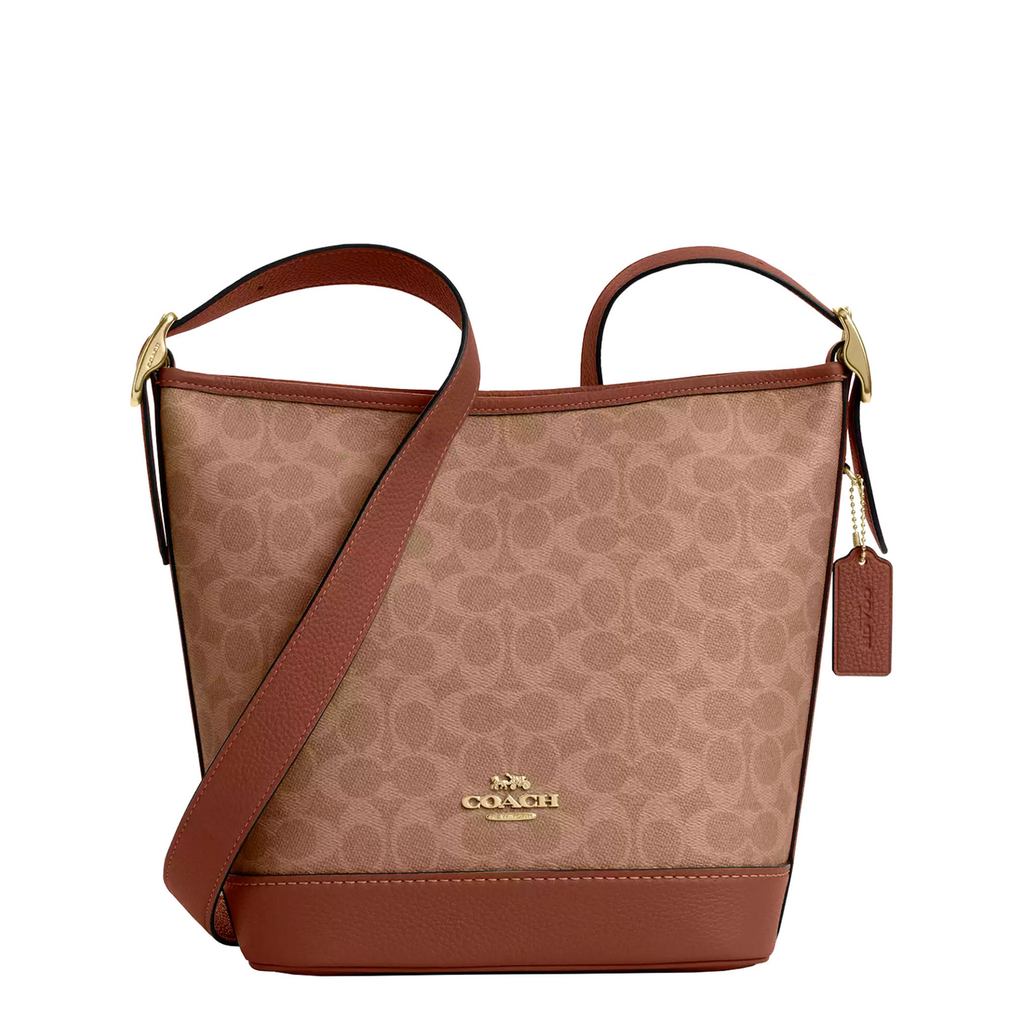 Bolsa Coach Jude Duffle Bag In Signature Canvas Tan Brown