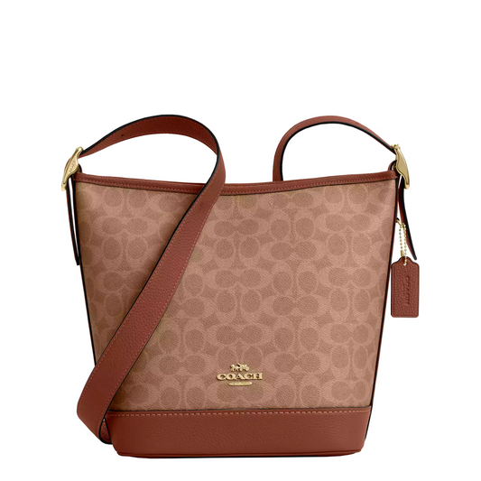 Bolsa Coach Jude Duffle Bag In Signature Canvas Tan Brown