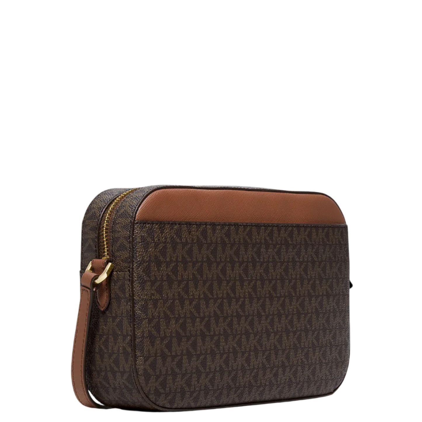 Bolsa Michael Kors Jet Set Large Logo Crossbody Bag Brown