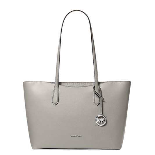 Bolsa Michael Kors Arden Large Top-Zip Tote Bag Pearl Grey
