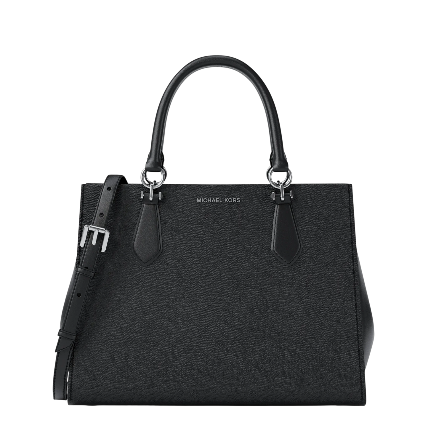 Bolsa Michael Kors Marilyn Medium Saffiano Leather Satchel Black