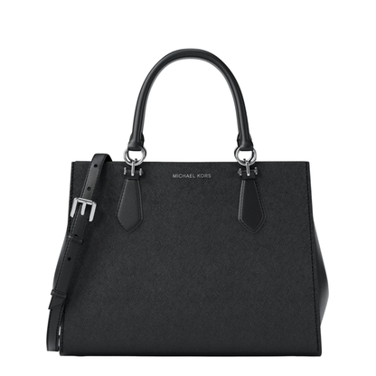 Bolsa Michael Kors Marilyn Medium Saffiano Leather Satchel Black