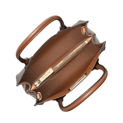 Bolsa Michael Kors Mercer Medium Logo and Leather Accordion Crossbody Bag
