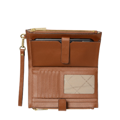 Cartera Michael Kors Jet Set Large Leather Smartphone Wristlet Wallet