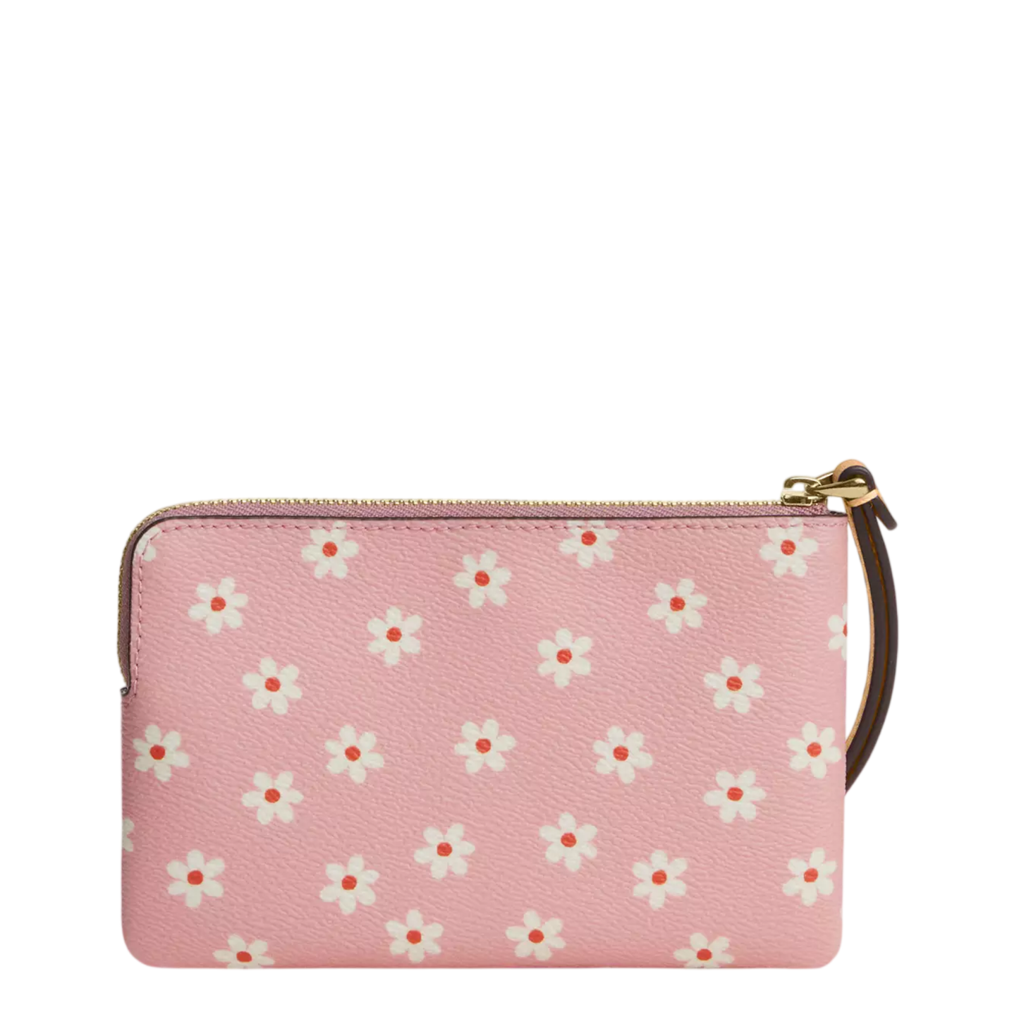 Monedero Coach Corner Zip Wristlet With Floral Print Pink Multi