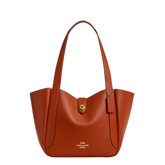 Bolsa Coach Hadley Turnlock Tote Tan