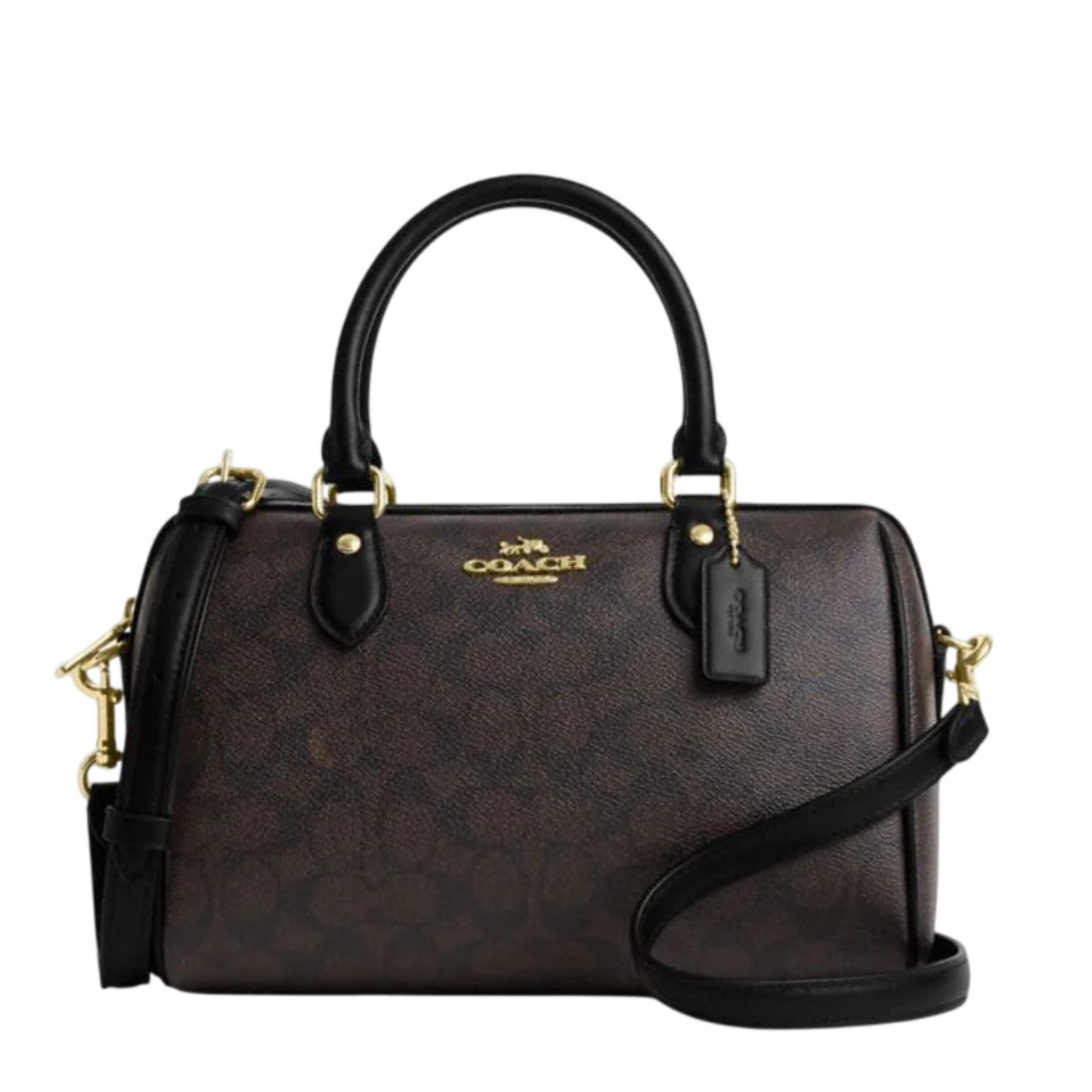 Bolsa Coach Rowan Satchel In Signature Canvas Brown