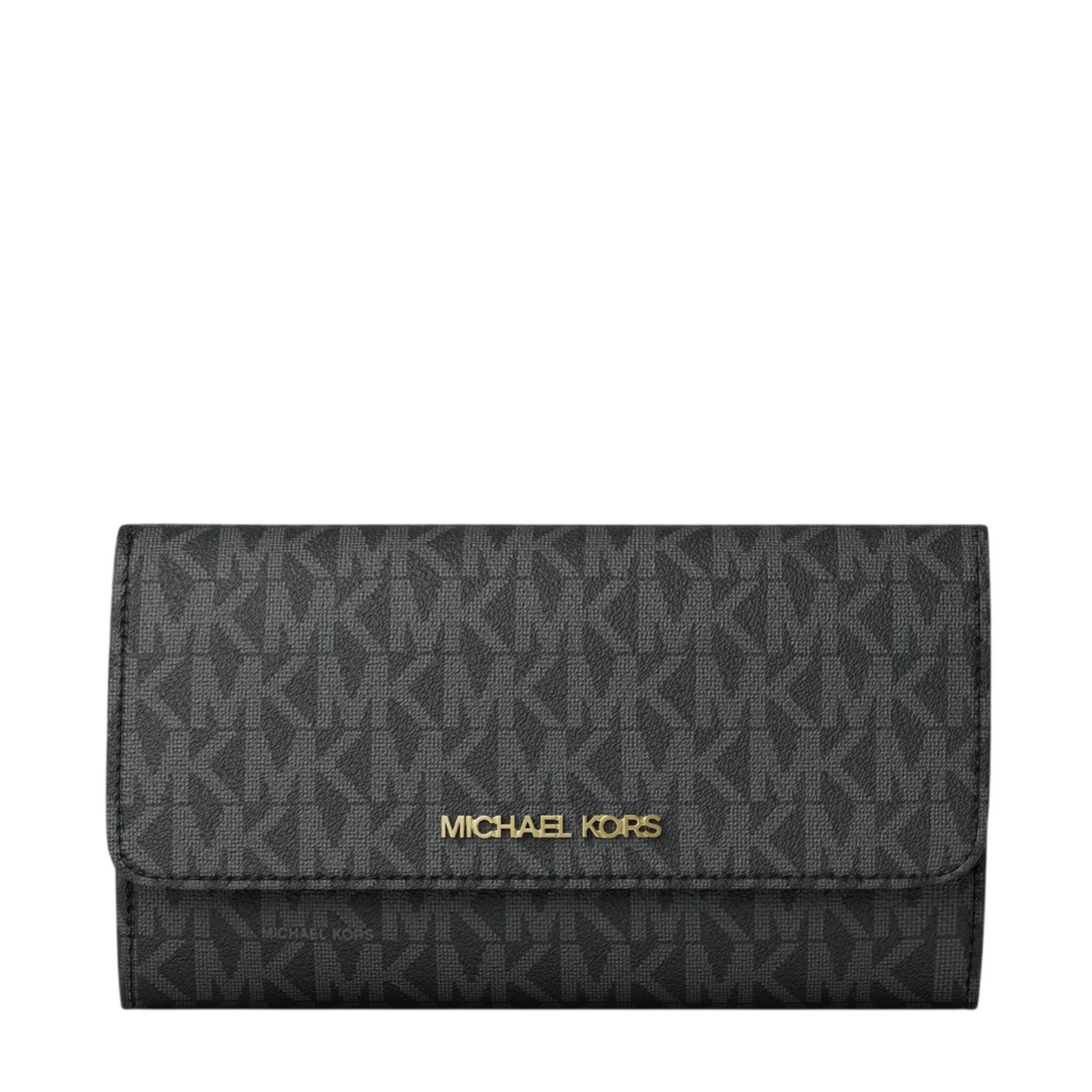Cartera Michael Kors Jet Set Large Logo Tri-Fold Wallet Black