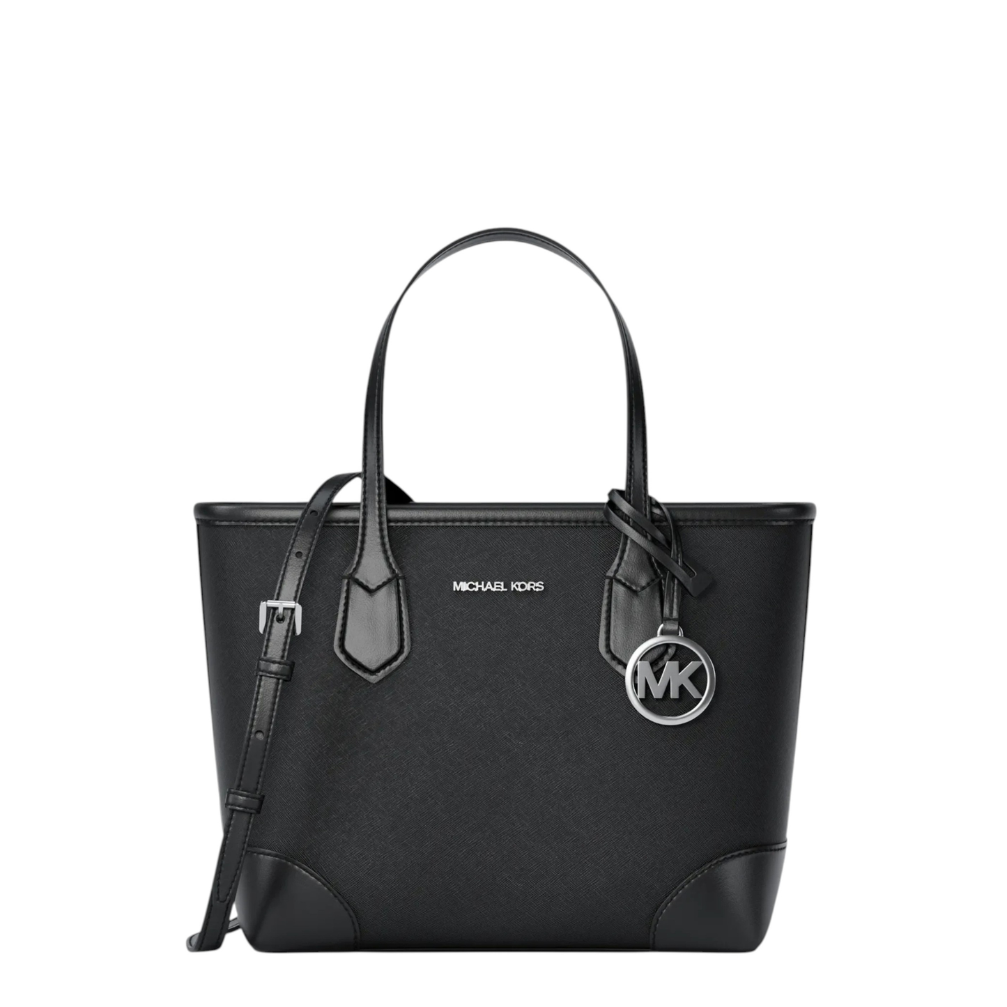 Bolsa Michael Kors Eva Extra-Small Saffiano Leather Convertible Tote Bag Black