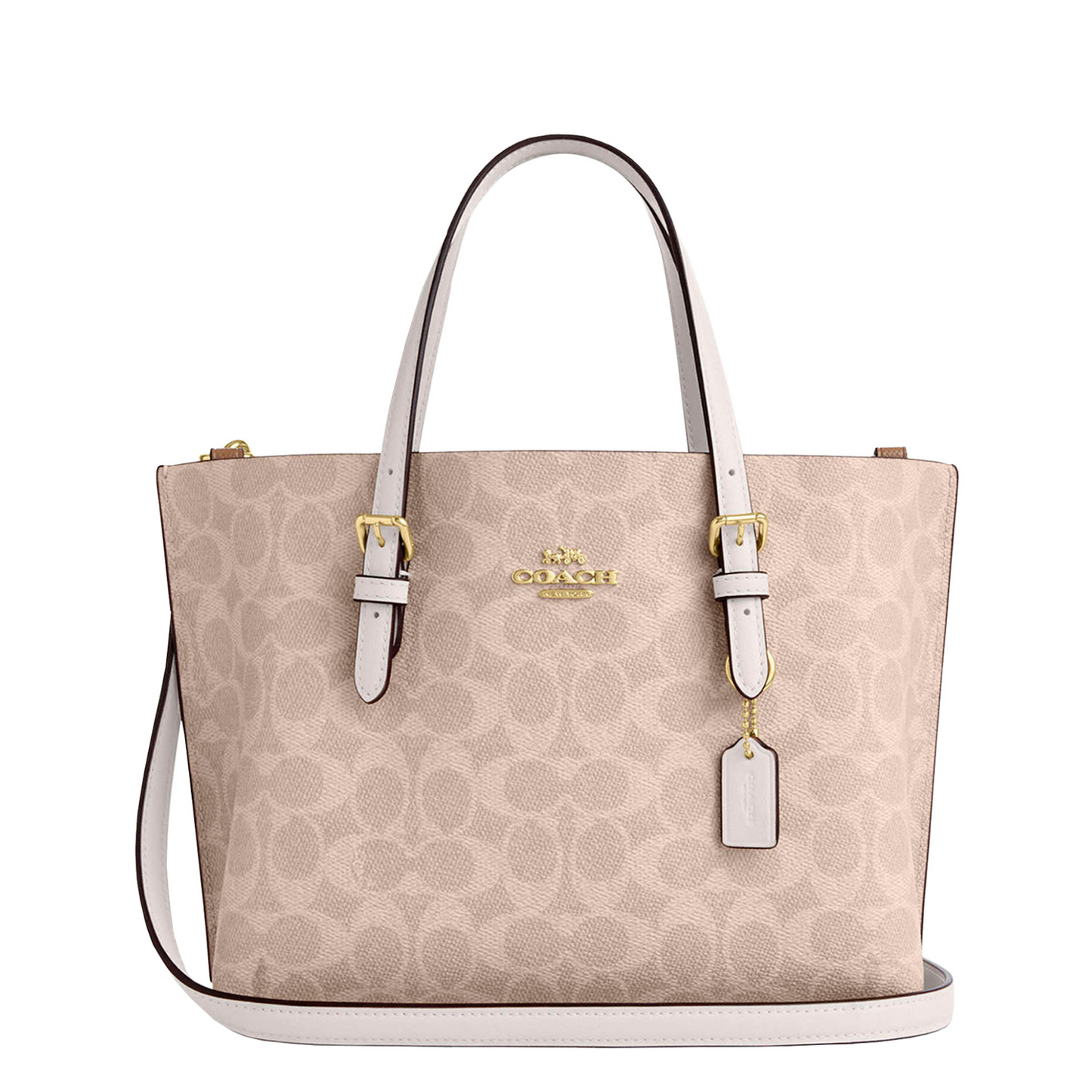 Bolsa Coach Tote Mollie 25 In Signature Canvas Sand Chalk