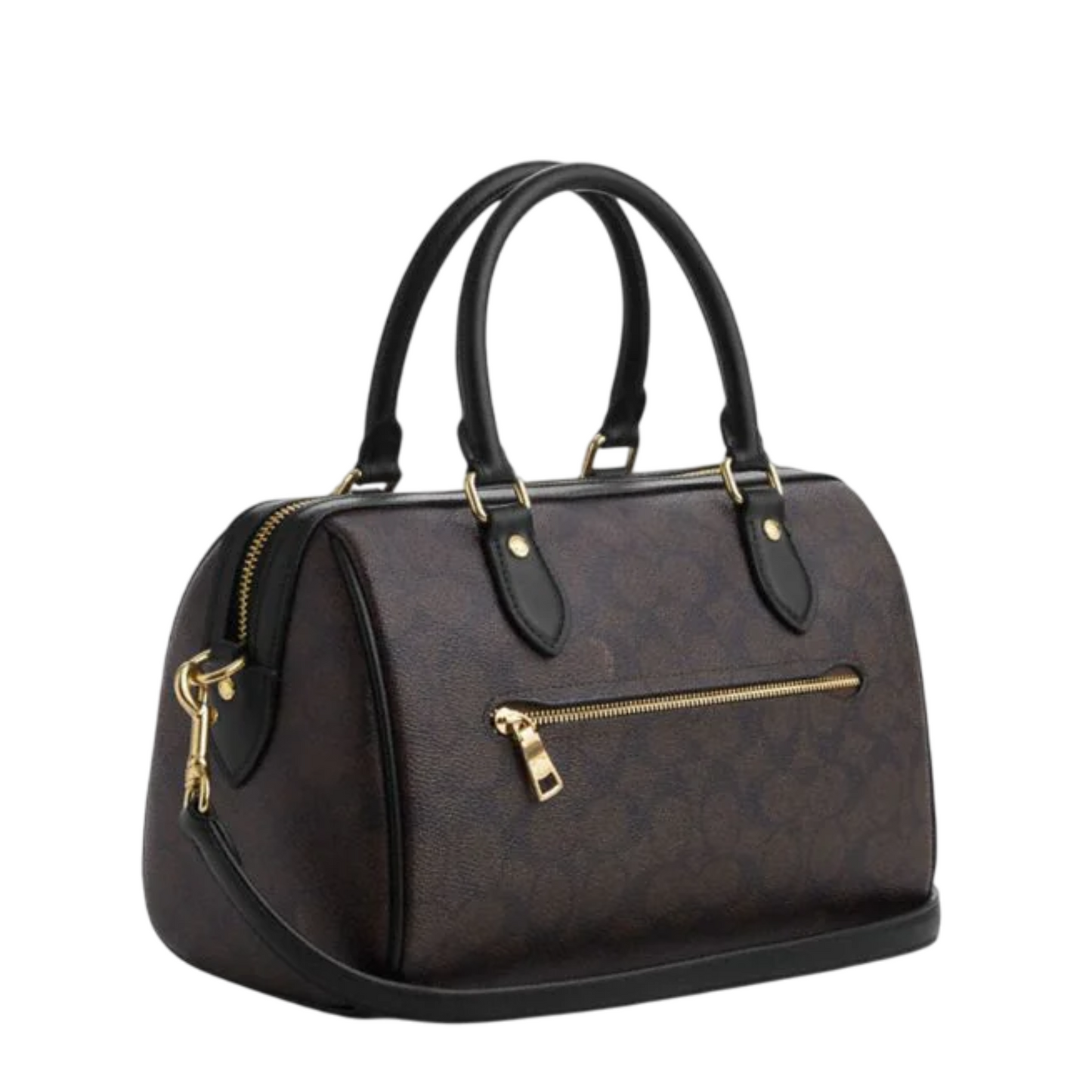 Bolsa Coach Rowan Satchel In Signature Canvas Brown