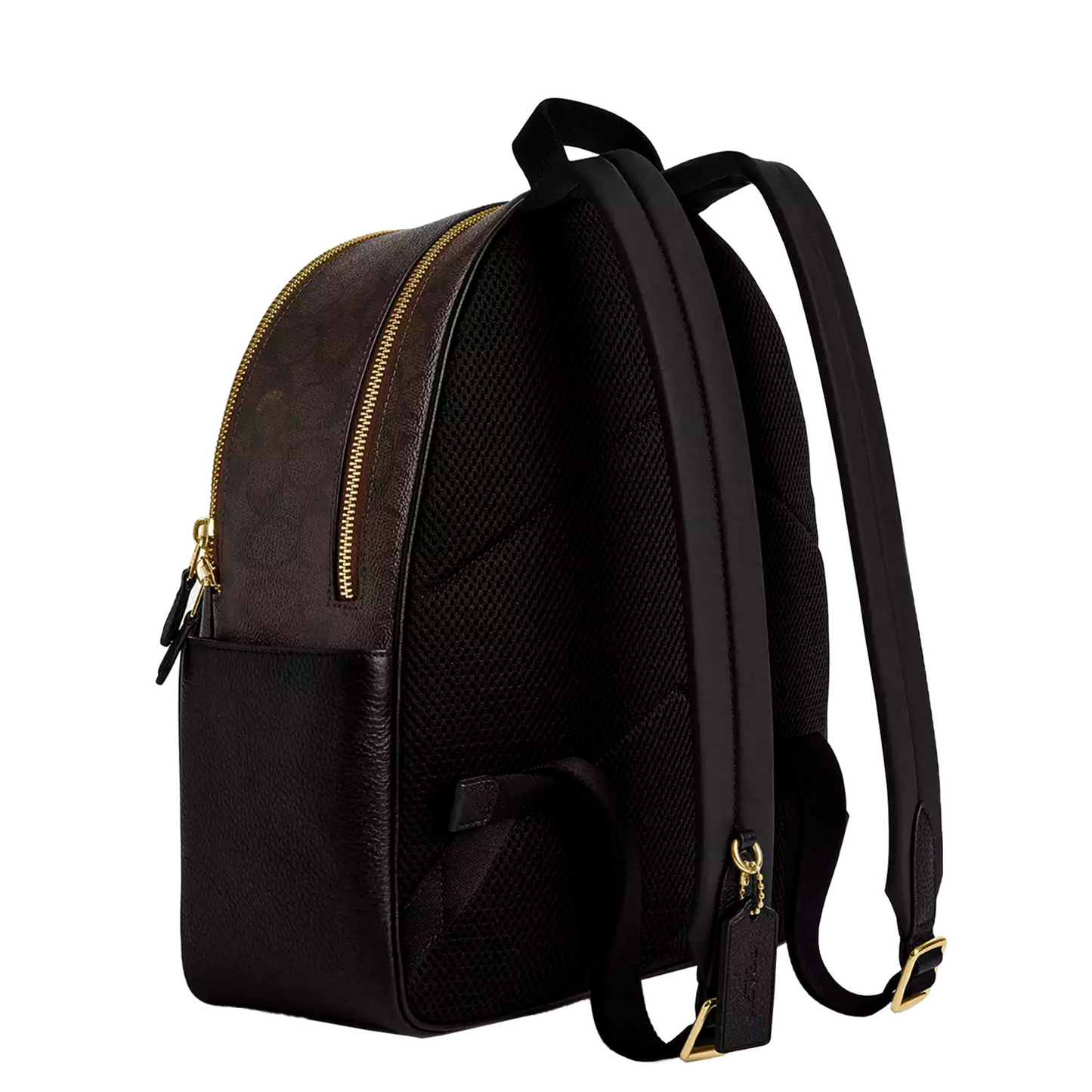 Mochila Coach Court Backpack In Signature Canvas Walnut Black