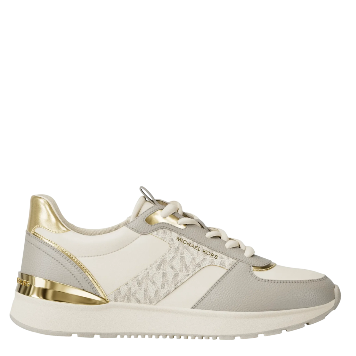 Tenis Michael Kors Remy Trainer Faux Leather Vanilla Combo
