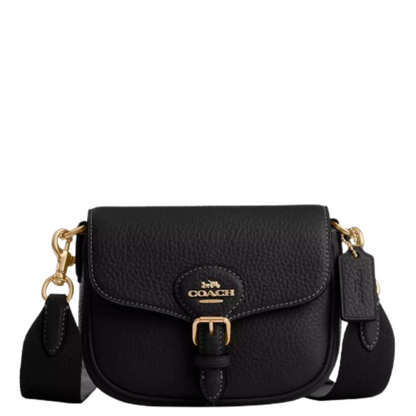 Bolsa Coach Amelia Small Saddle Bag Black