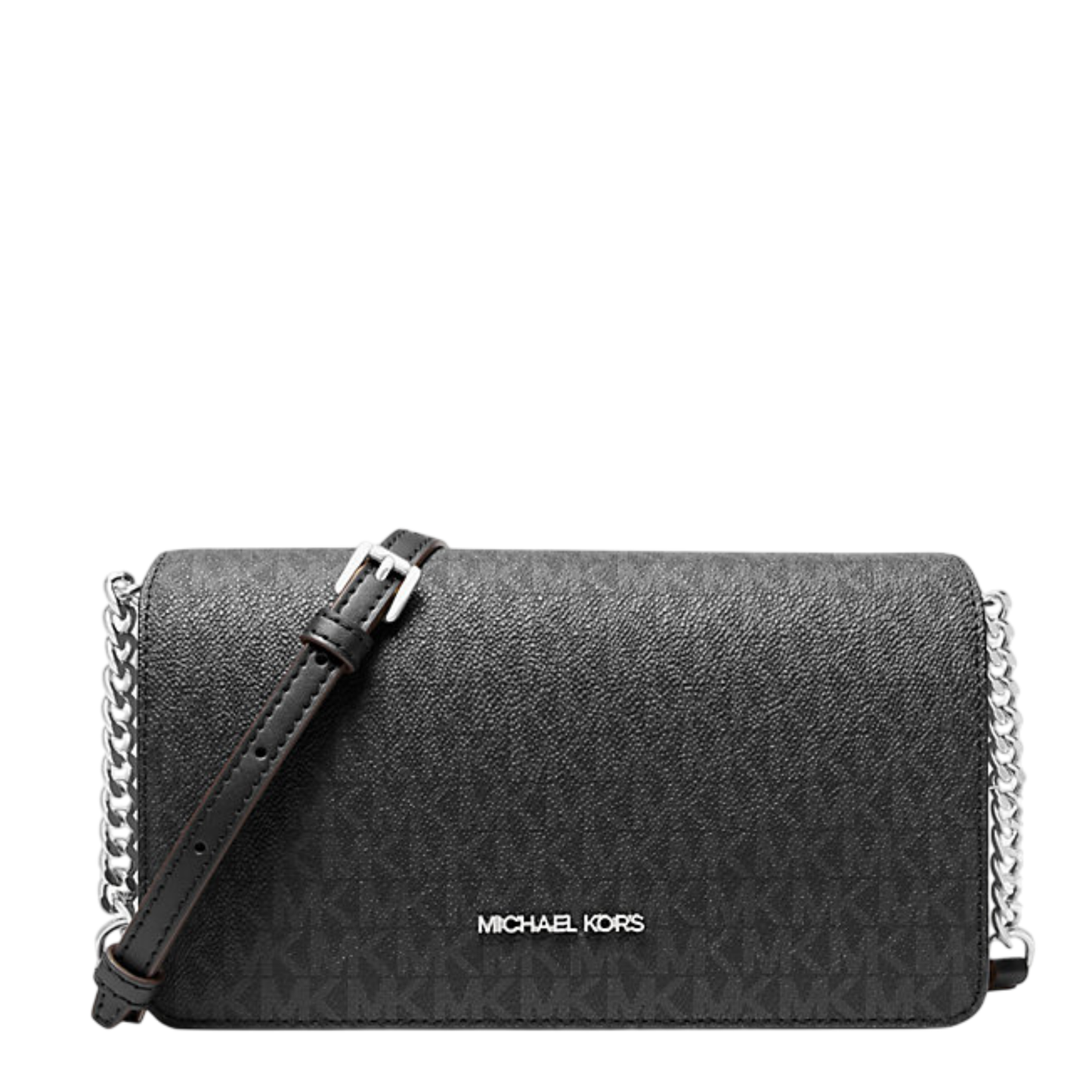 Bolsa Michael Kors Jet Set Medium Signature Logo Crossbody Bag Black