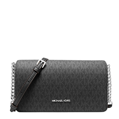 Bolsa Michael Kors Jet Set Medium Signature Logo Crossbody Bag Black