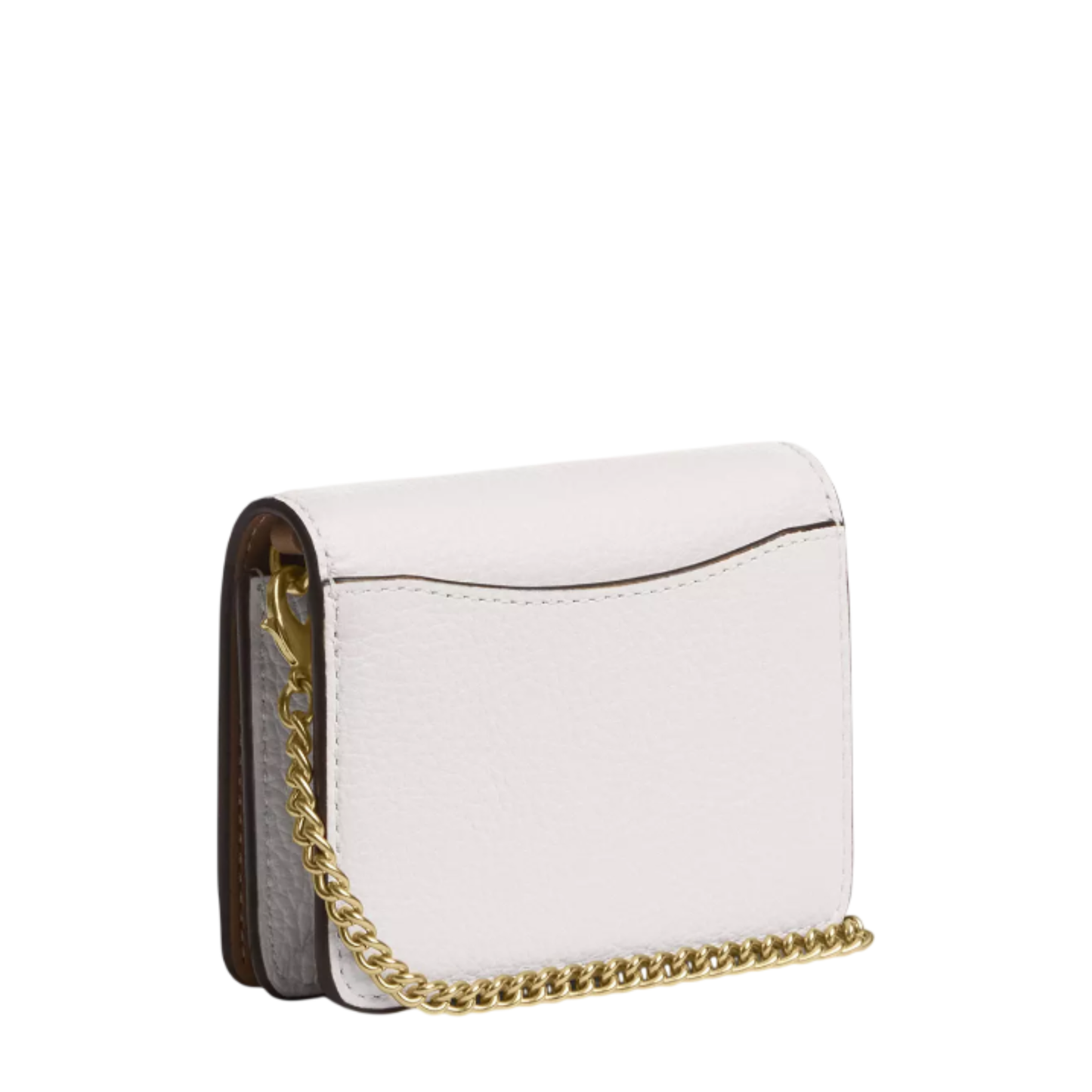 Bolsa Coach Mini Wallet On A Chain With Heart Rivets Chalk