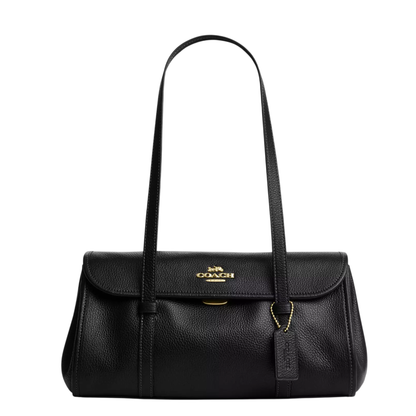 Bolsa Coach Bridget Flap Shoulder Bag Black