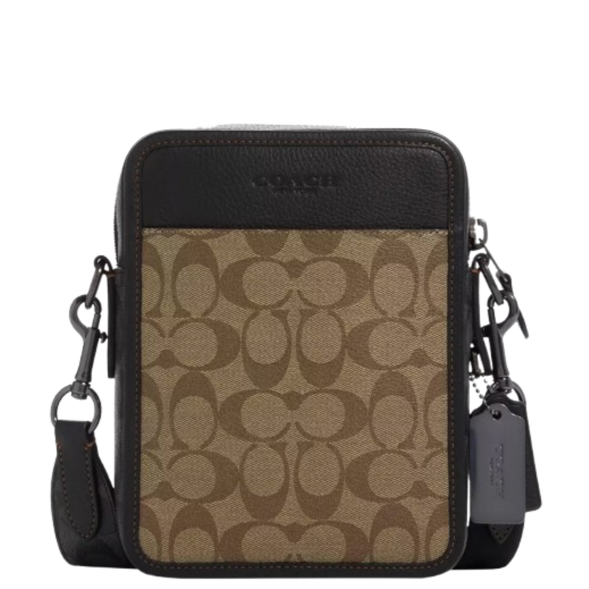 Bandolera Coach Sullivan In Signature Canvas Khaki Charcoal – Furore