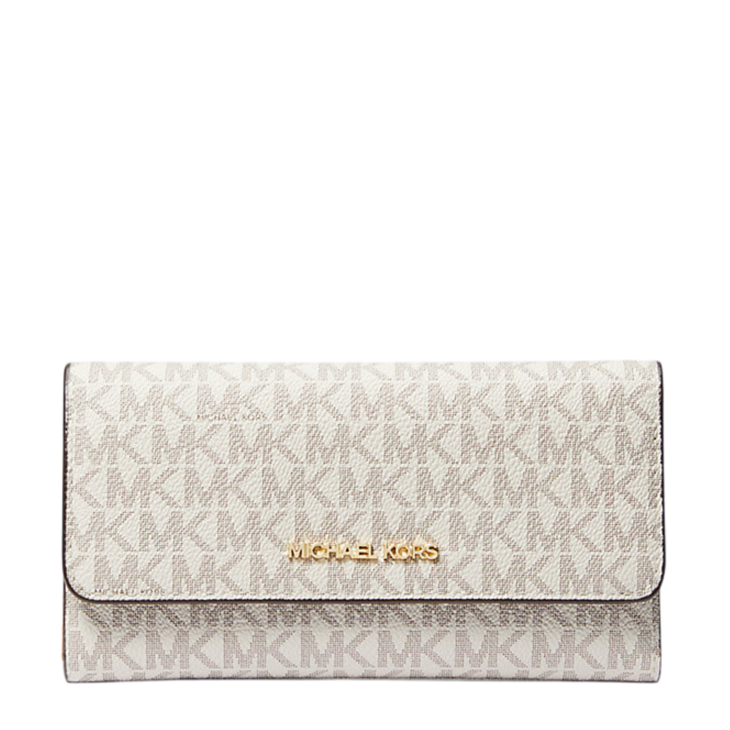 Cartera Michael Kors Jet Set Large Logo Trifold Wallet Vanilla