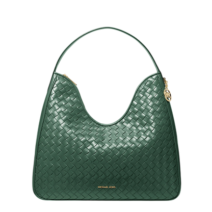Bolsa Michael Kors Nayla Medium Woven Shoulder Bag Moss