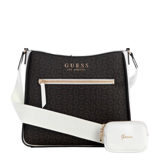 Bolsa Guess Cassidy Logo Crossbody Natural