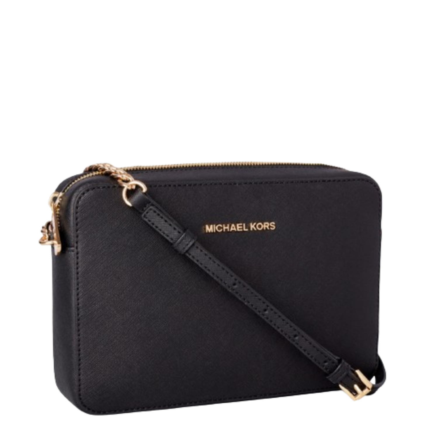 Bolsa Michael Kors Jet Set Large Saffiano Leather Crossbody Bag Black