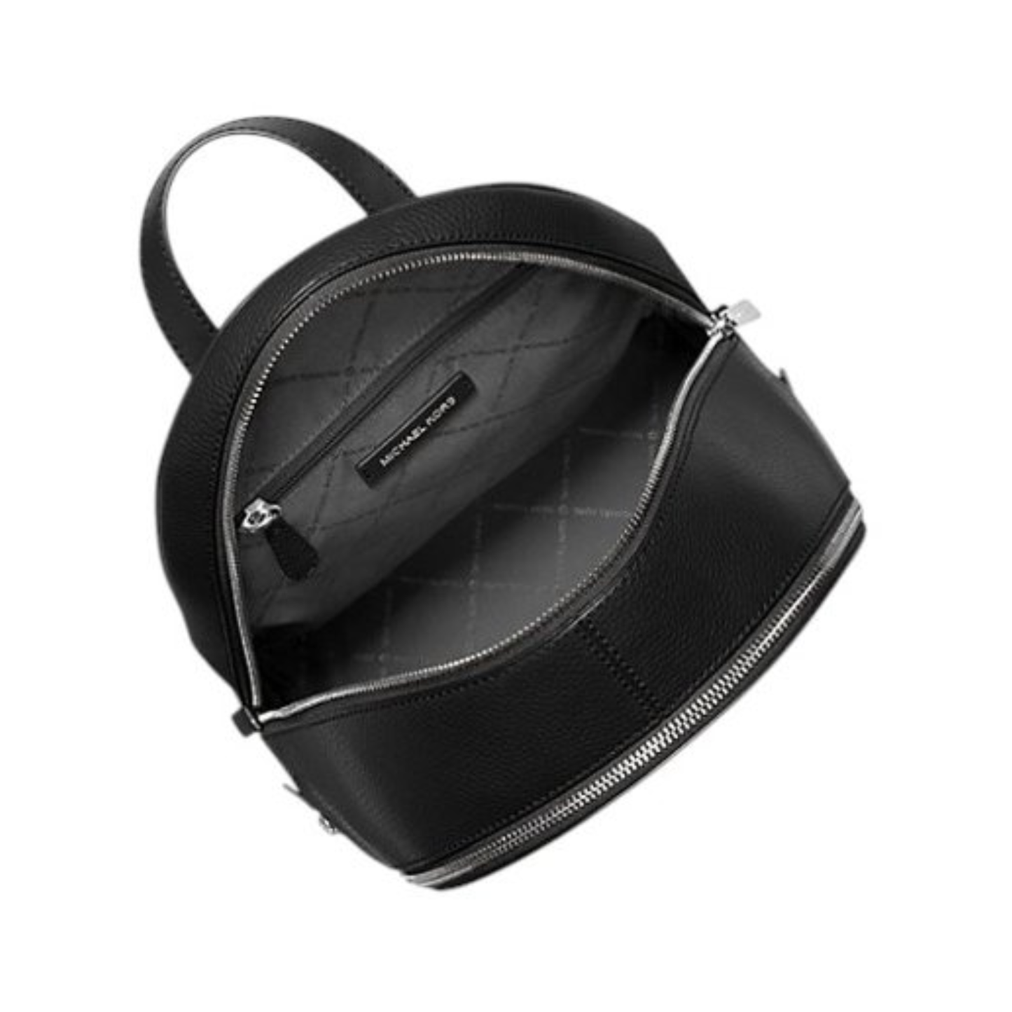 Mochila Michael Kors Rhea Medium Pebbled Leather Backpack Black